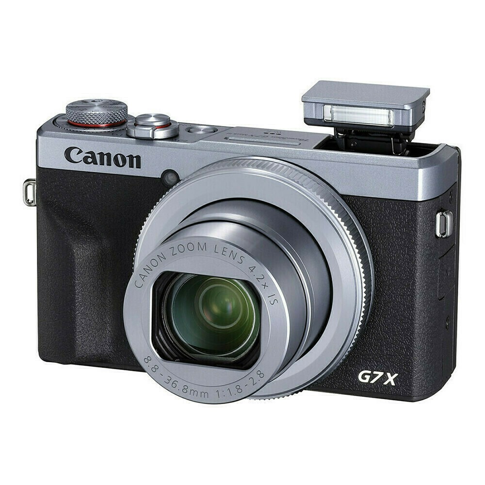 Canon PowerShot G7X mark III Silver - face flash